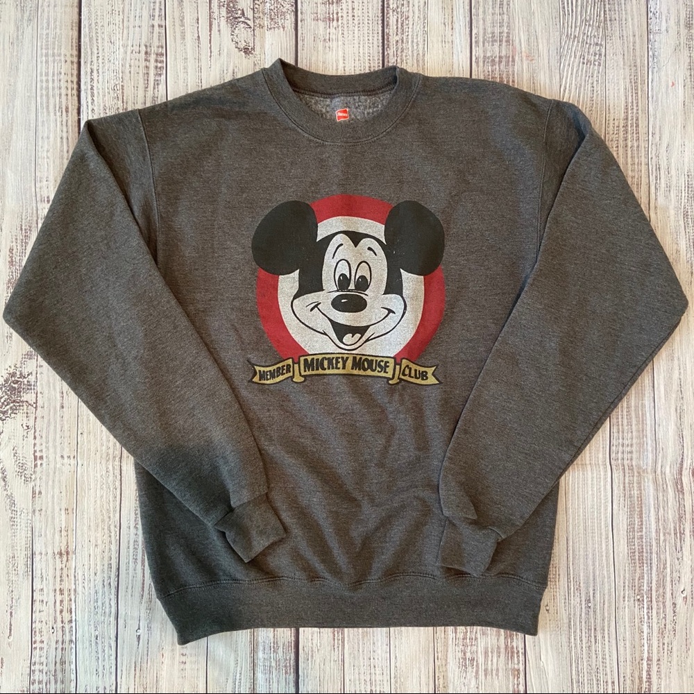 Disney Parks Mickey Mouse Club Retro Style Crew.
